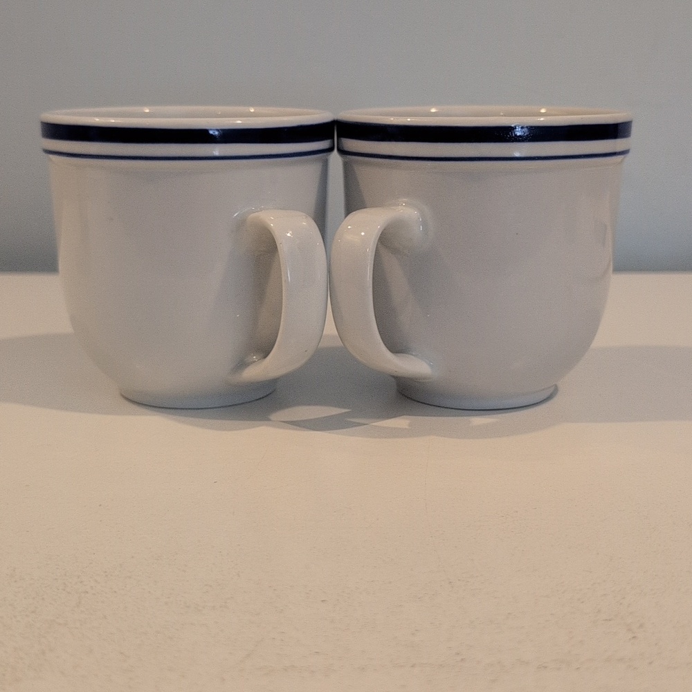 Pottery Barn Ceramic 12 Ounce Club Blue Coffee Mug Set. - Picture 13 of 16
